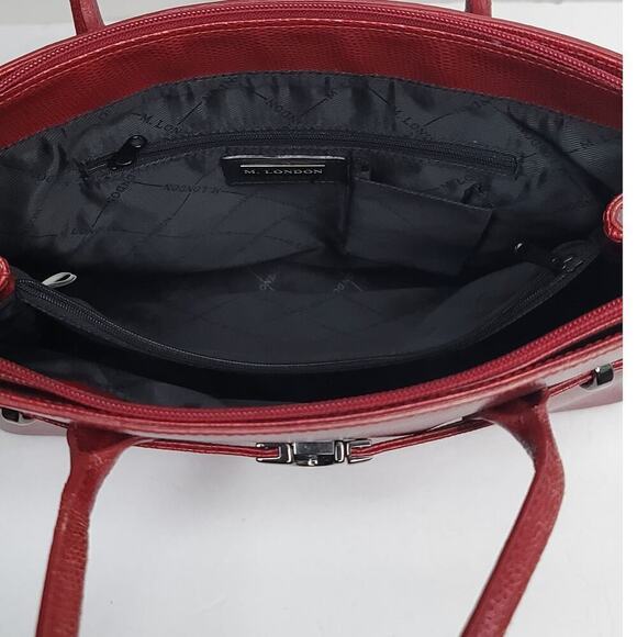 Vintage M. London Red Leather Satchel - Picture 9 of 9